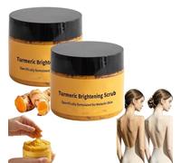 Turmeric Brightening Scrub,Turmeric Exfoliating Body Scrub,Natural Turmerics Scrubs for Face Body Elbows Armpits,Cleansing & Moisturizing Skin Care (2 Pcs)