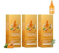 Turmeric + C Sérum pour soins de la peau - Sérum à la vitamine C pour le visage au curcuma - Soin anti-âge avec vitamine C Timeless pour une peau rayonnante et saine - 30 ml (3 pièces)