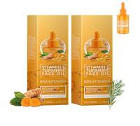 Turmeric + C Sérum pour soins de la peau - Sérum vitamine C pour le visage au curcuma - Soin anti-âge avec vitamine C Timeless pour une peau rayonnante et saine - 30 ml (2 pièces)
