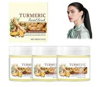 Turmeric Exfoliating Facial Scrub with Vitamin C for Brightening & Long - Lasting Moisturizing,Gentle Skin Exfoliator To Improve Texture & Boost Absorption,Ideal for All Skin Types,100g (3PCS)