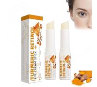 Turmeric Eye Cream Stick,Under Eye Balm,Eye Balm Stick Hydrating For Puffiness And Bags Reduces,Turmeric Eye Cream For Eyebags And Reduces Fine Lines(2PCS)