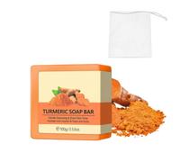 Turmeric Face Soap, Savon Curcuma Visage et Corps, savon de curcuma pour taches sombres, Barre de savon déodorant pour le corps, nettoyage en profondeur (1)