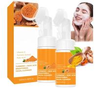 Turmeric Face Wash with Brush, Pure Glow Cleanse, for Women Men, Makeup Remover Cleansing, for All Skin(100ml)