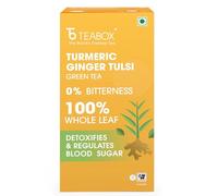 Turmeric Ginger Tulsi Green Tea 27 Tea Bags (25 Tea Bags + 2 Free Exotic Samples)