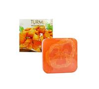 Turmeric Honey Soap 100g, Natural Brightening Cleansing Bar, Moisturizing Anti-Acne Face and Body Care