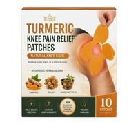 Turmeric Knee Patches, Natural Her-bal Wellness Adhesive Pads W/Extract | Botanical Knee Patches, 10pieces, For Men Women Commuting Walking Work Home Office Travel
