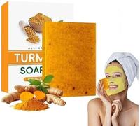 Turmeric & Kojic Acid Brightening Soap,Turmeric Soap Bar, Lemon Turmeric Kojic Acid Soaps, Natural for Face Body Glow up Acne, Deep Cleansing For Face & Body All Skin Types (3)