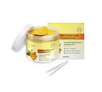 Turmeric Kojic Acid Cleansing Pads, 60PC Tampons nettoyants au curcuma, tampons exfoliants pour le visage au curcuma enrichis en acide kojique et curcuma