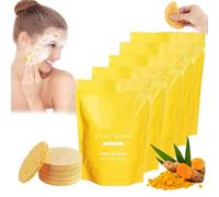 Turmeric Kojic Pads, Glow up Pads, Turmeric Kojic Acid Pads, Turmeric Cleansing Pads,Turmeric Pads Infused Foaming Exfoliating Pads for Back Face Cleansing (5 Bag, 1)