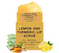 Turmeric Lemon Lip Scrub For Dark Lips, Exfoliating Lip Scrub With Aloe Vera, Scrub & Nourish Sugar Lip Scrub, Natural Scrub & Turmeric Lip Scrub And Balm For Dry, Chapped, Reduce Fine Lines Lip