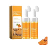 Turmeric Nettoyant Pour Le Visage,Mousse Nettoyante Visage Curcuma,Nettoyant Pour Le Visages,Mousse Nettoyante Au Curcuma,Réduit Les Ridules,Pour Tous Les Types De Peau 100 Ml (2pc)