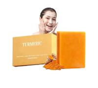Turmeric Soap | Savon Curcuma Visage et Corps | Savon Curcuma Visage |Skincare Coréenne Anti Tache Femme Homme | Savons Éclaircissant Peau Noir Rapide,Hydrater et Eclaircir le Teint (1PC)