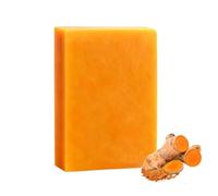 Turmeric Soap, Savon Curcuma Visage et Corps,Savon pour Eclaircissant Peau,Dark Spot,Savons Visage Savons Solide Corps,Peau Lumineuse,Hyperpigmentation,Éclat du Teint & Unification (1PC)