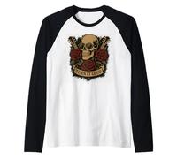 Turn It Loud Lunettes de Soleil Vintage Rock and Roll Skull Manche Raglan