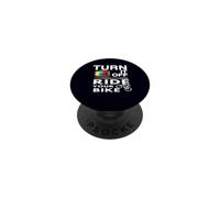 Turn It Off Ride Your Bike Costume Amusant pour Amateurs de vélo PopSockets PopGrip Adhésif