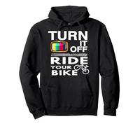 Turn It Off Ride Your Bike Costume Amusant pour Amateurs de vélo Sweat à Capuche