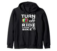Turn It Off Ride Your Bike Costume Amusant pour Amateurs de vélo Sweat à Capuche