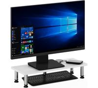 Turn-N-Tube Support Pour Moniteur, Chêne Blanc, Tubes En Acier Inoxydable