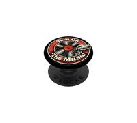 « Turn on The Music » Retro Vintage Vinyl Record Collector Fun PopSockets PopGrip Adhésif