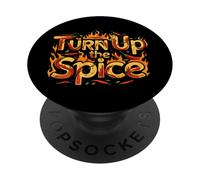 Turn Up The Spice Hot Chili Peppers Foodie Design PopSockets PopGrip Adhésif
