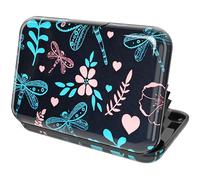 Turnaroundtech Porte Carte Femme Aluminium avec systeme RFID de Blocage de Protection de Carte Anti contactless Anti fraude Grande capacité Libellule