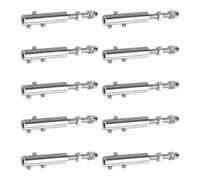 Turnbuckle Tensioner, Wire Rope Tightener, Stainless Steel Strong Duty Hook, Rust-Resistant Hardware, Ideal for Garden Trellis Shade Sail, 2.36x1.18 inches, Silver Color, 10 Pieces