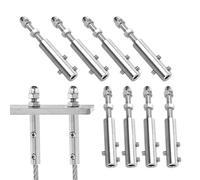 Turnbuckles for Cables and Wire, Stainless Steel Turnbuckles, Anti-Deformation Strength, 10-Piece Heavy-Duty Hardware Rope Kit with Hooks Garden Trellis, Shade Sail Outdoor Climbing Plants, 1x6x3cm