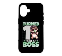 Turned 1 Year Like a Boss 1er Anniversaire bébé garçon Fille Enfants Coque pour iPhone 16