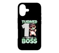 Turned 1 Year Like a Boss 1er Anniversaire bébé garçon Fille Enfants Coque pour iPhone 17