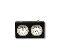 Turnier Horloge d'échecs analogique en bois teinté anthracite