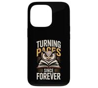Turning Pages Since Forever Owl Book Lover Reading Club Coque pour iPhone 13 Pro
