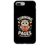 Turning Pages Since Forever Owl Book Lover Reading Club Coque pour iPhone 7 Plus/8 Plus