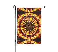 Turning the Flame Drapeau de jardin double face 30,5 x 45,7 cm - Décoration de cour extérieure résistante à la décoloration - Bannière décorative saisonnière pour terrasse, pelouse