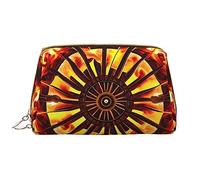 Turning The Flame Grande trousse de maquillage portable en cuir PVC, fermeture éclair, trousse de toilette, sac de voyage, blanc, taille unique, blanc, Taille unique