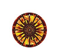 Turning the Flame Lot de 4 désodorisants pour voiture Parfum lavande longue durée à suspendre pour intérieur de véhicule, décoration parfumée double face pour voiture, maison, armoire