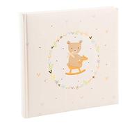 Turnowsky - Journal de bébé - Album photo pour bébé - Design unique et de qualité supérieure (ours et son cheval à bascule, album photo)