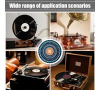 Turntable Mat - Polyester Felt, 12 inches, Optical Illusion Slipmat | Turntable Platter Mat DJ Record Pad, Music Accessory for Home Studio, DJ Setup, Audio Equipment, Music Collectors, Art Display