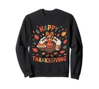 Turquie Boire de la Glace Café Thanksgiving Bow Femmes Turquie Day Sweatshirt