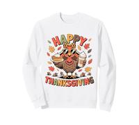 Turquie Boire de la Glace Café Thanksgiving Bow Femmes Turquie Day Sweatshirt