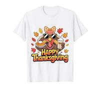Turquie Boire de la Glace Café Thanksgiving Bow Femmes Turquie Day T-Shirt