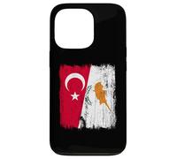 Turquie Chypre Demi-Drapeau Patrimoine chypriote Turc Coque pour iPhone 13 Pro
