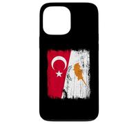 Turquie Chypre Demi-Drapeau Patrimoine chypriote Turc Coque pour iPhone 13 Pro Max