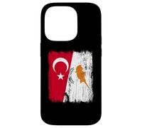 Turquie Chypre Demi-Drapeau Patrimoine chypriote Turc Coque pour iPhone 14 Pro