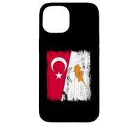 Turquie Chypre Demi-Drapeau Patrimoine chypriote Turc Coque pour iPhone 15