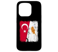 Turquie Chypre Demi-Drapeau Patrimoine chypriote Turc Coque pour iPhone 15 Pro