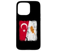 Turquie Chypre Demi-Drapeau Patrimoine chypriote Turc Coque pour iPhone 15 Pro Max