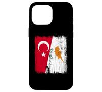 Turquie Chypre Demi-Drapeau Patrimoine chypriote Turc Coque pour iPhone 16 Pro Max