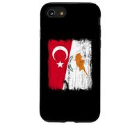 Turquie Chypre Demi-Drapeau Patrimoine chypriote Turc Coque pour iPhone SE (2020) / 7/8