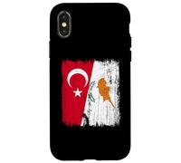 Turquie Chypre Demi-Drapeau Patrimoine chypriote Turc Coque pour iPhone X/XS
