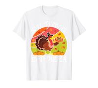 Turquie Funny Thanksgiving Save Turkey Eat Pizza Italian T-Shirt Graphique avec Valeur